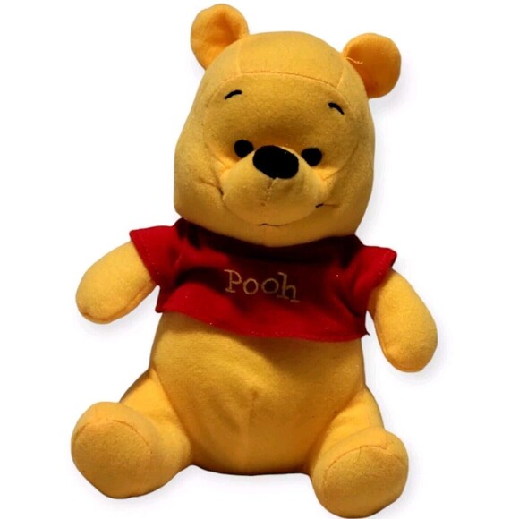 Vintage Disney Winnie The Pooh Plush 7.5" Just Play 2012 Bean Bag Stuffed Toy - Picture 2 of 8